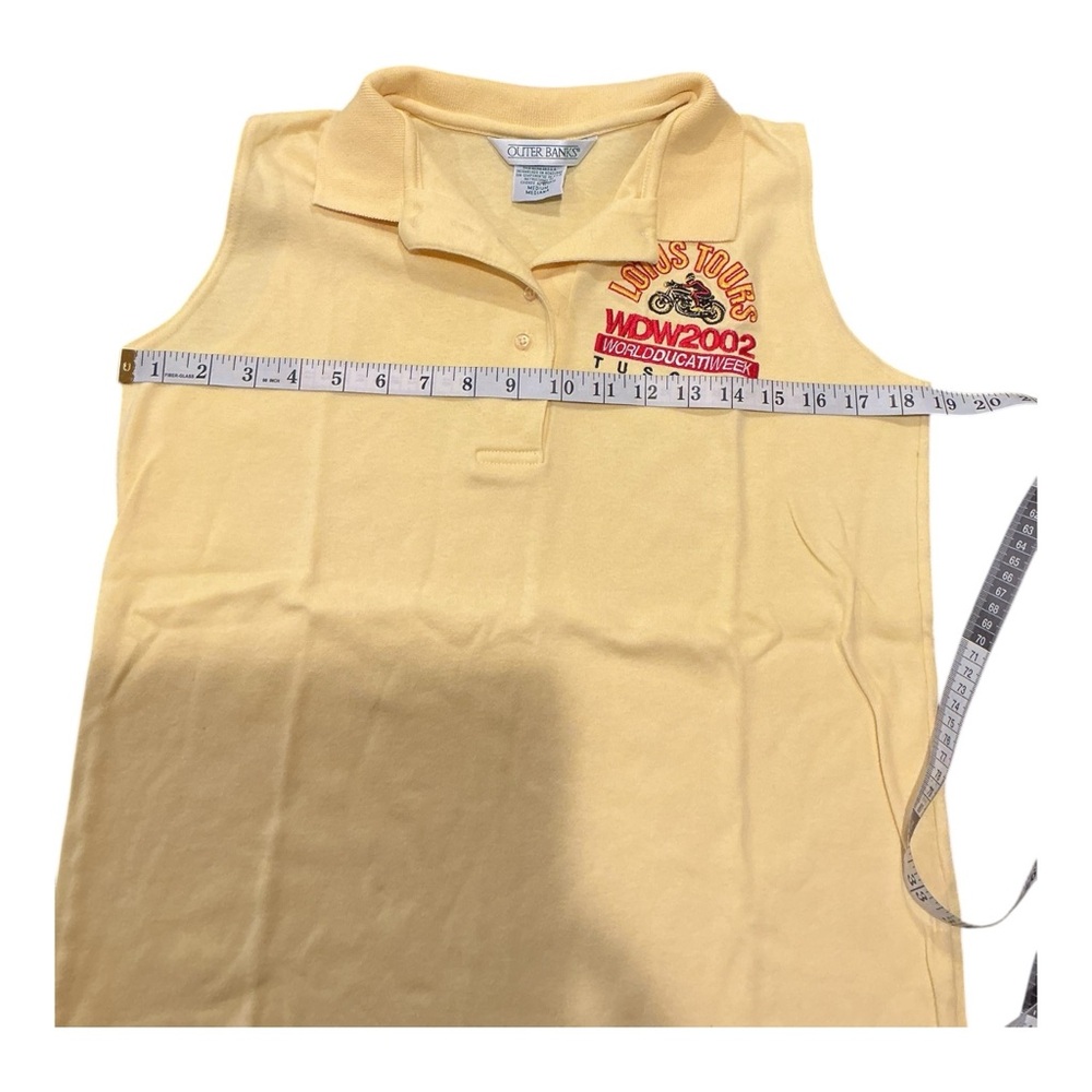 Outer Banks Lotus Tour WDW2002 World Ducati Week Tuscany Sleeveless Polo Shirt - Picture 4 of 6